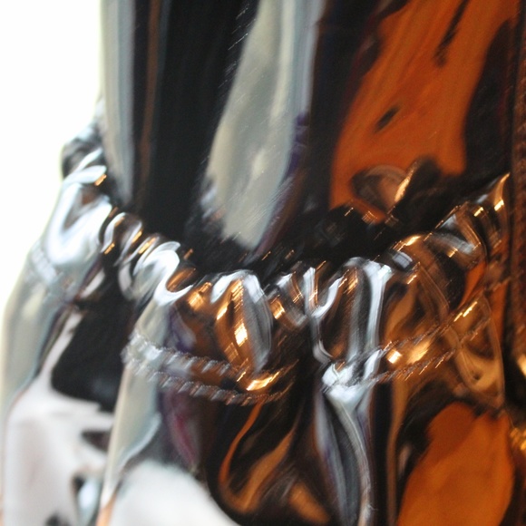 IMAN black designer faux leather bag - Picture 6 of 8